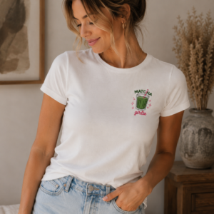 Matcha Girlie – vezena majica za ljubiteljice matche